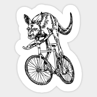 SEEMBO Kangaroo Cycling Bicycle Cyclist Bicycling Bike Biker Sticker